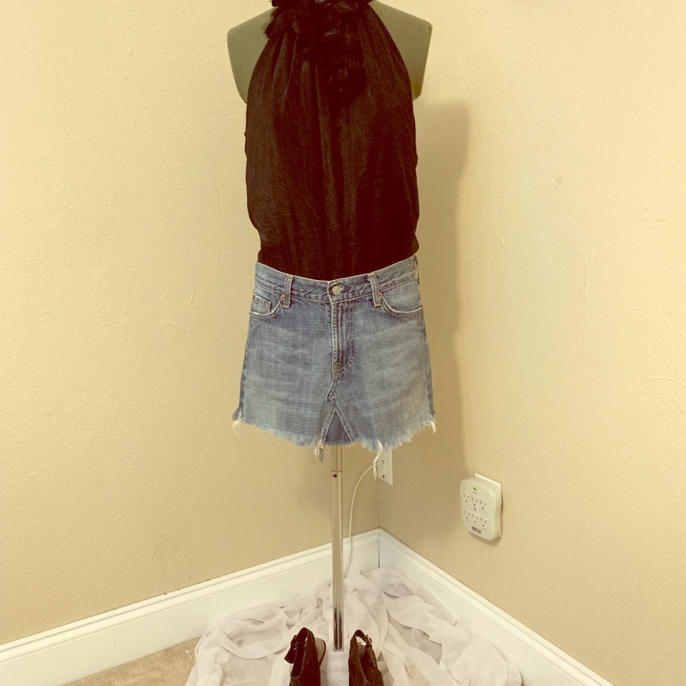 Seven For All Mankind jean mini skirt, size 29